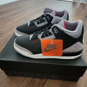 Air jordan 3 retro black fire red cement grey